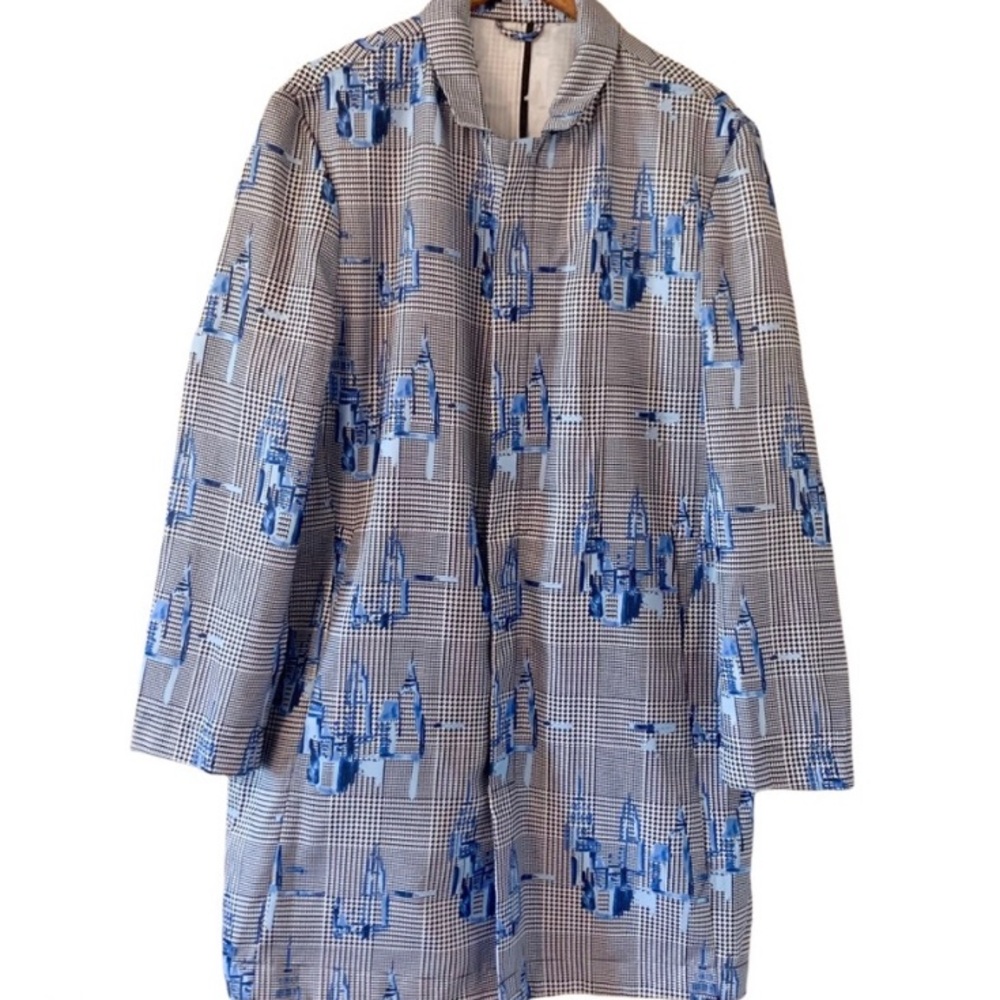 ✨ NWT Men’s Alfani Abstract Blue Overcoat